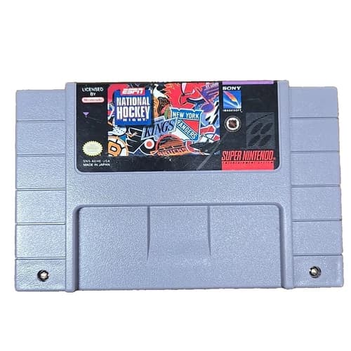 ESPN National Hockey Night Super Nintendo SNES OEM Game Cartridge 1994 Tested