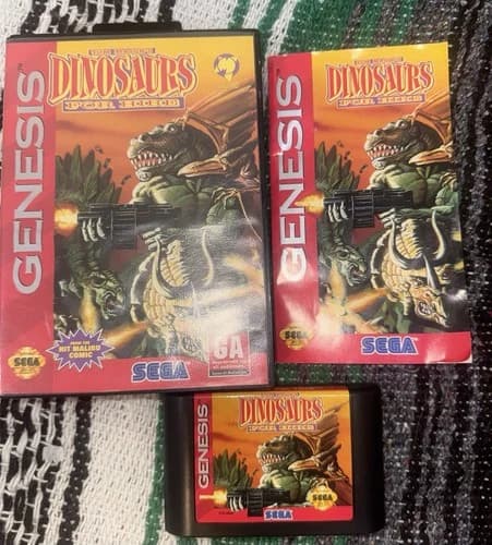 CIB Dinosaurs for Hire Sega Genesis 1993, Complete in Box