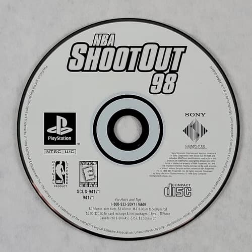 NBA ShootOut 98 - Loose Sony PS1 Playstation 1 Disc