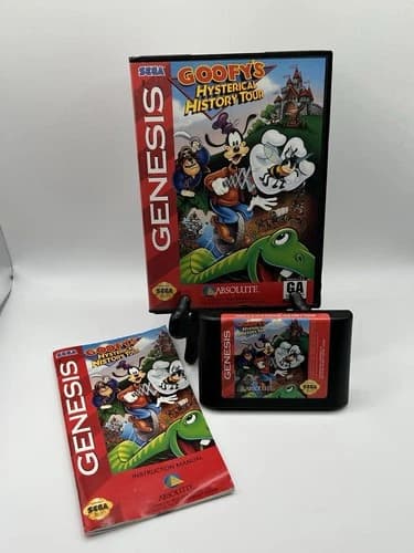 Goofy's Hysterical History Tour (Sega Genesis, 1993) CIB Complete TESTED