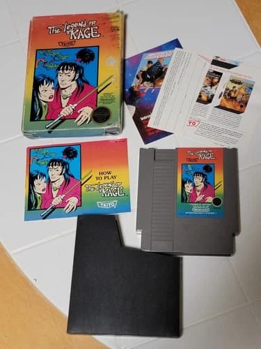 The Legend of Kage Nintendo Entertainment System 1987 Taito Complete In Box NES