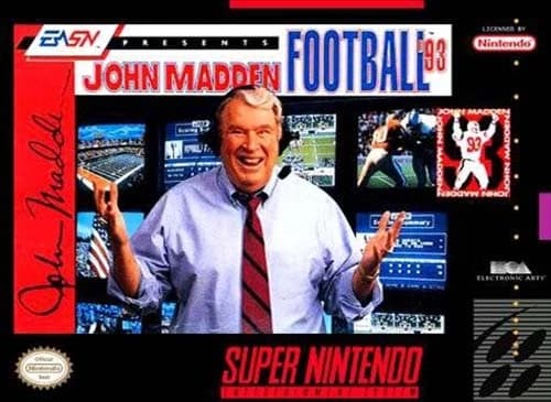 John Madden Football 93 - SNES Super Nintendo Game