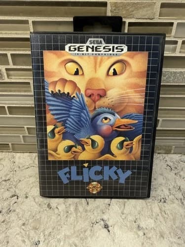 Flicky (Sega Genesis, 1991) In Box with Manual