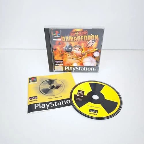 Sony PS1 PlayStation 1 Worms Armageddon Video Game Complete w/ Manuals (1999)