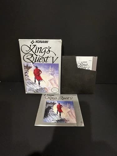 King’s Quest V (Nintendo NES, 1990) CIB Complete In Box W/ Manual In Great Shape