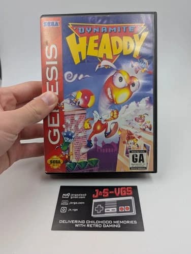 Sega Genesis Dynamite Headdy CIB Complete in Box Tested Working
