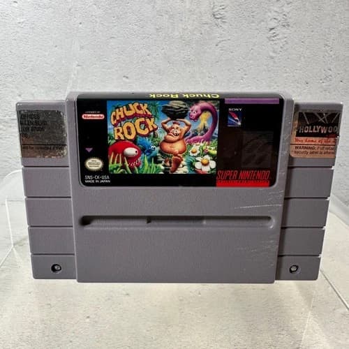 Chuck Rock Super Nintendo SNES Video Game Platformer Classic