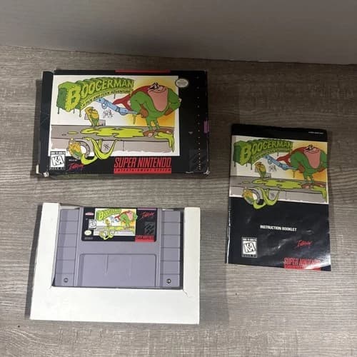 Boogerman-A Pick and Flick Adventure-Super Nintendo-SNES-CIB Complete-1995