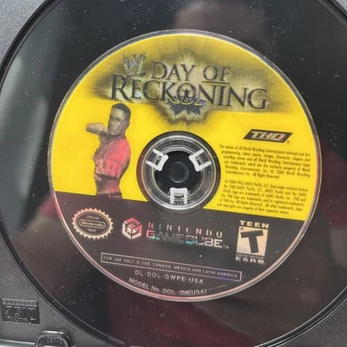 WWE Day of Reckoning Nintendo GameCube NGC 2004 THQ Wrestling Game Disc Only