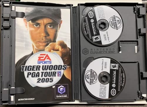 Tiger Woods PGA Tour 2005 Nintendo Gamecube Game Complete Both Disc Manual Cib