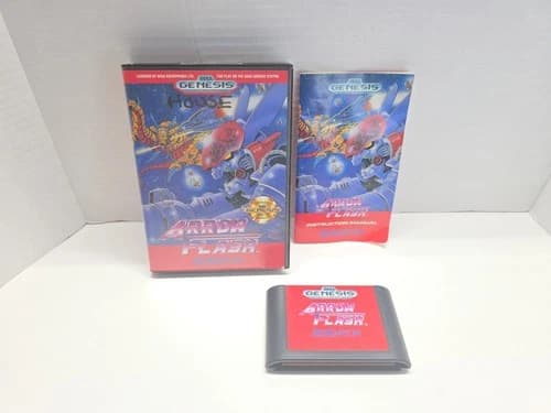 Arrow Flash Sega Genesis 1989 Complete CIB With MANUAL!