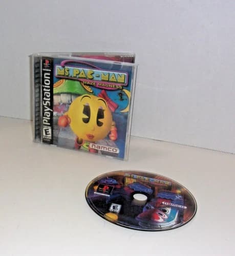 MS. PAC-MAN: MAZE MADNESS - PLAYSTATION 1 PS1 VIDEO GAME NAMCO A6