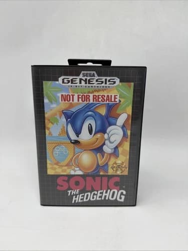 🔥🔵 Sonic the Hedgehog Sega Genesis Complete with manual CIB - Tested Works