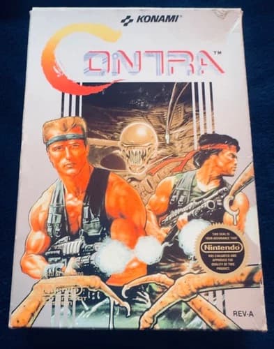 Contra (Nintendo NES, 1988) COMPLETE CIB w/ Manual - Tested & Cleaned! Auction