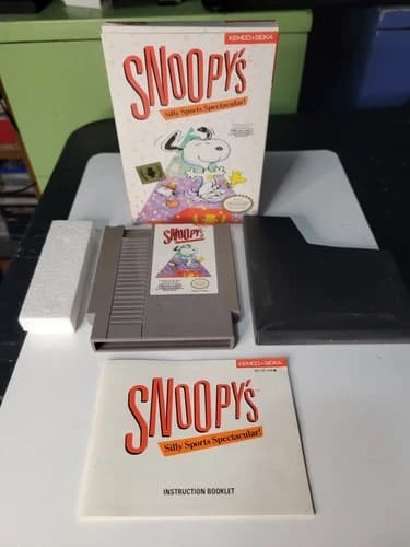 Snoopy's Silly Sports Spectacular Nintendo NES CIB Clean Box/Manual/Foam