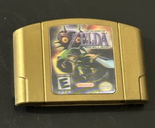 The Legend of Zelda: Majora's Mask - Holographic Gold Nintendo 64 N64 Works Asis