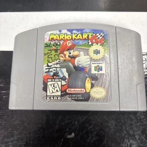Mario Kart 64 (Nintendo 64, 1997) N64 Tested Used Working