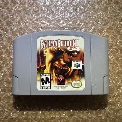 Carmageddon 64 (Nintendo 64, 2000) N64 Authentic Cartridge Only Tested & Working