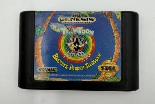 Tiny Toon Adventures Buster’s Hidden Treasure - Sega Genesis, Game Only Tested