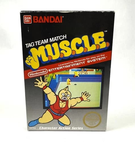 Tag Team Match M.U.S.C.L.E. NES Nintendo Game 1986 Bandai CIB Five Screw