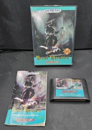 Beast Wrestler (Sega Genesis, 1991) Complete CIB Case Manual Tested Authentic