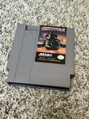 Airwolf (NES) Authentic Acclaim Entertainment Game Cartridge Tested Working