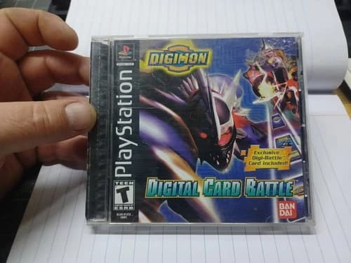 Playstation PS1 Digimon Digital Card Battle Video Game Complete- Tested