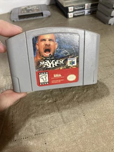WCW Mayhem (Nintendo 64 N64, 1999) Authentic Cartridge Only - TESTED