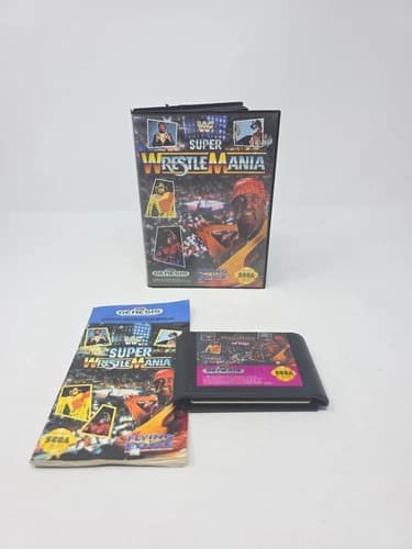 WWF Super WrestleMania Sega Genesis Complete With Manual CIB