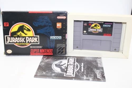 Jurassic Park SNES (Super Nintendo Entertainment System, 1993) Complete in Box