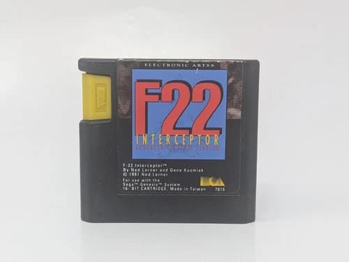 F-22 Interceptor (Sega Genesis, 1991) - Cart Only