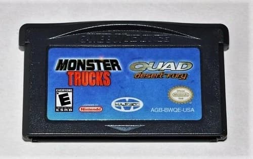 MONSTER TRUCKS/QUAD DESERT FURY NINTENDO GAMEBOY ADVANCE SP GBA GAME