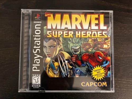Marvel Super Heroes (Sony PlayStation, 1997) CIB Complete PS1