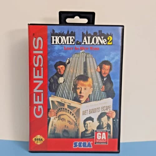 Home Alone 2: Lost in New York (Sega Genesis) Complete with Manal Tested