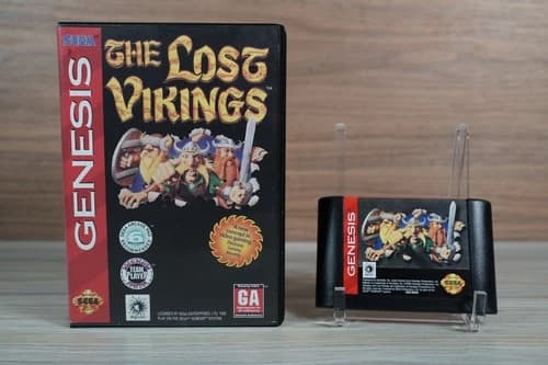 The Lost Vikings (Sega Genesis, 1993) CIB Complete CLEAN!