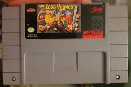Lost Vikings (Super Nintendo Entertainment System, SNES) Authentic - Cartridge