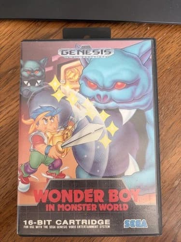 Wonder Boy in Monster World (Sega Genesis, 1992) Complete in Box - Tested