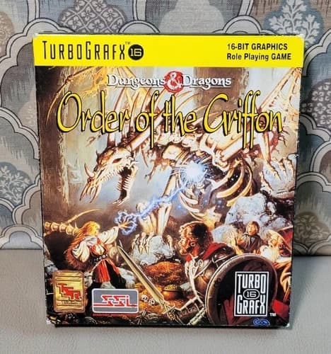 Dungeons and Dragons Order of the Griffon Turbo Grafx-16 1992 Complete w/ Box