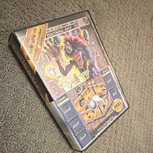 Crüe Ball Sega Genesis Pinball Game - Complete w/ Manual and Case