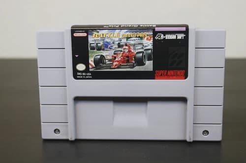 Super Nintendo SNES Battle Grand Prix Game 1992 Authentic Clean Tested