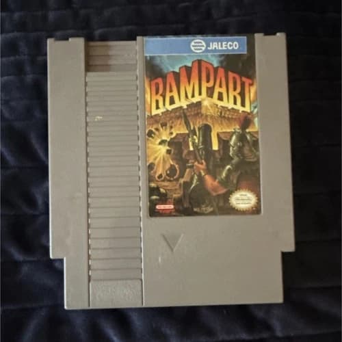 Nintendo NES Rampart Game Cartridge by Jaleco Classic Action Video Game