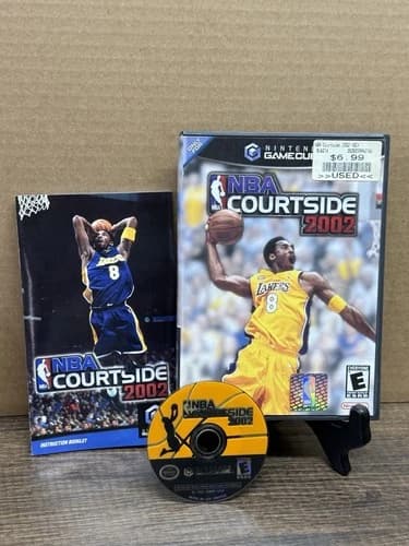 NBA Courtside 2002 (GameCube, 2002) Complete W/ Manual CIB Tested & Working