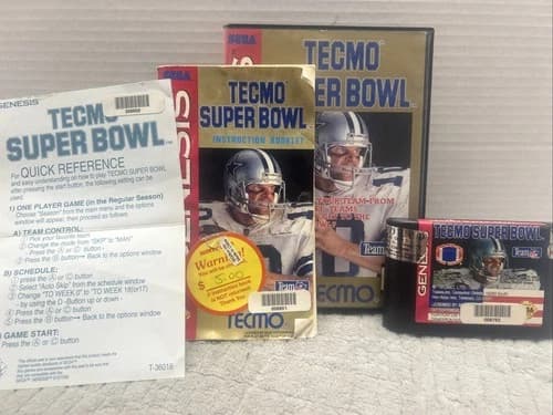 Tecmo Super Bowl (Sega Genesis, 1993) CIB Complete