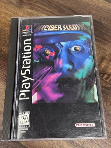 Cyber Sled Playstation 1 PS1 With Manual Complete CIB in Long Box