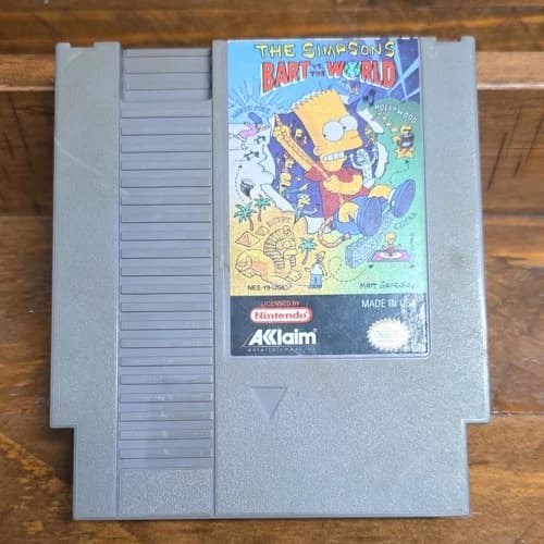 Acclaim Entertainment The Simpsons Bart vs. the World NES NTSC-U/C Video Game