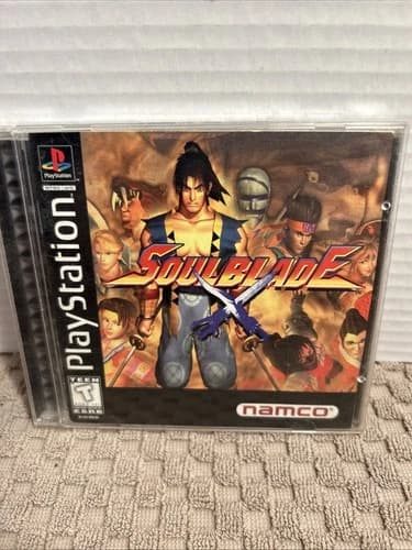 Soul Blade Sony PlayStation 1 PS1 CIB Complete Namco Weapon Fighter Black Label