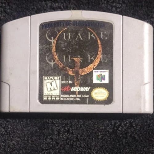 Midway Quake II Nintendo 64 N64 Game Cartridge NTSC-U/C Blockbuster Rental