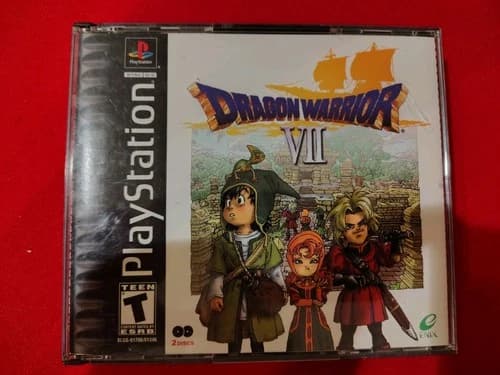 Dragon Warrior VII 7 PS1 PlayStation CIB Complete w/ Manual 2 Discs Enix RPG