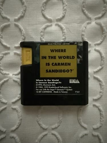 Where in the World Is Carmen Sandiego Sega Genesis Cart Only Tested Working