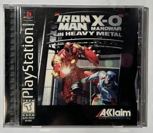 Iron Man X-O Manowar In Heavy Metal (PlayStation 1, 1996) CIB Tested
